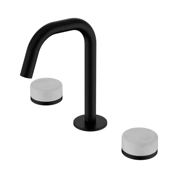 Serenity Basin Set Edge Spout Matte Black Trim Nero tapware
