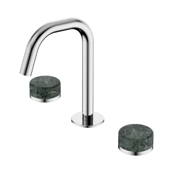 Serenity Basin Set Edge Spout Chrome Trim Nero tapware