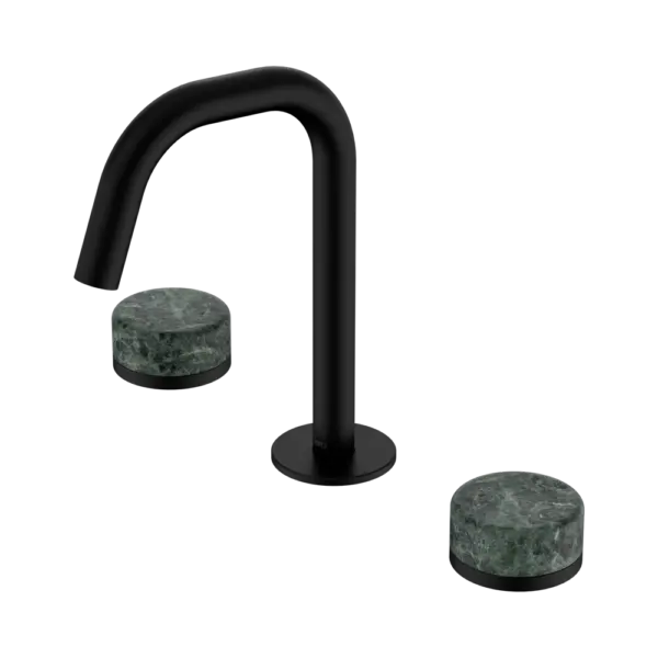 Serenity Basin Set Edge Spout Matte Black Trim Nero tapware