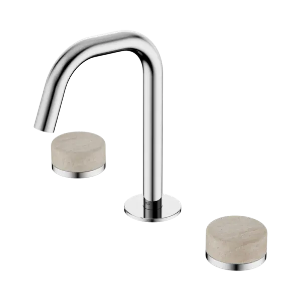 Serenity Basin Set Edge Spout Chrome Trim Nero tapware