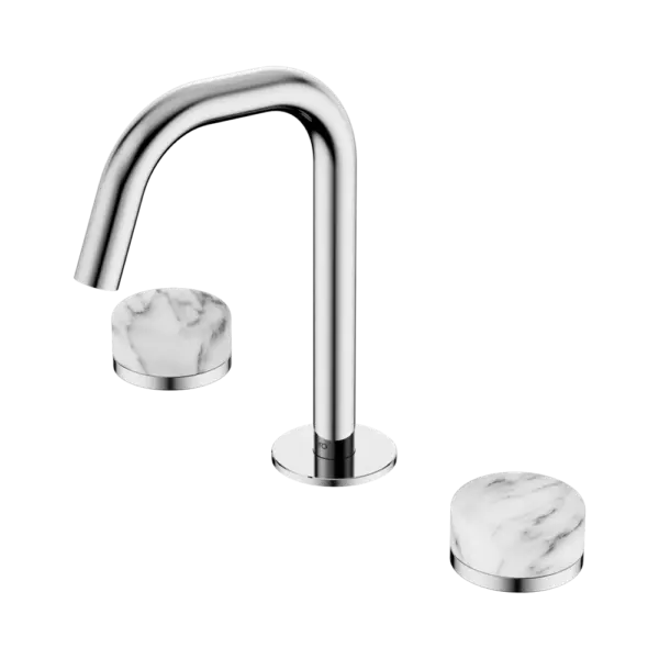 Serenity Basin Set Edge Spout Chrome Trim Nero tapware