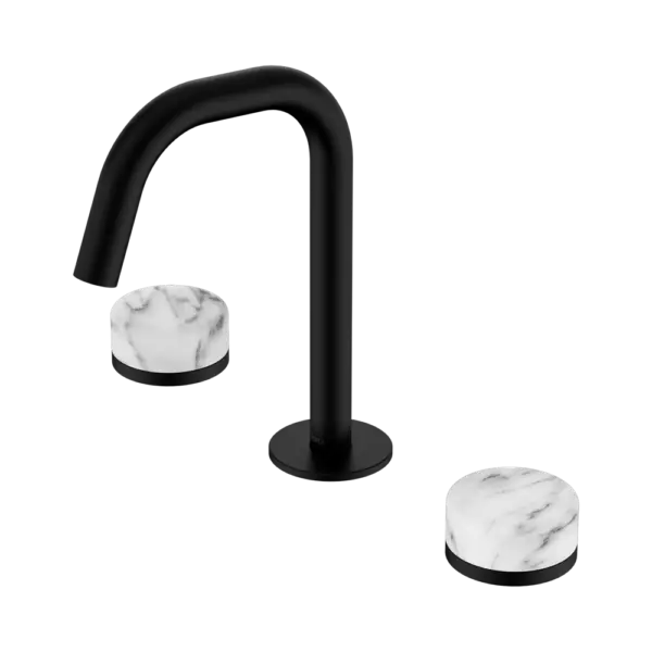 Serenity Basin Set Edge Spout Matte Black Trim Nero tapware