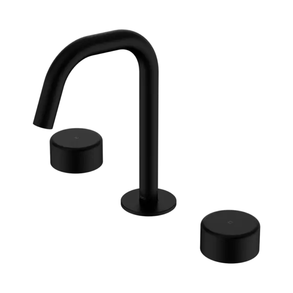 Serenity Basin Set Edge Spout Matte Black Trim Nero tapware
