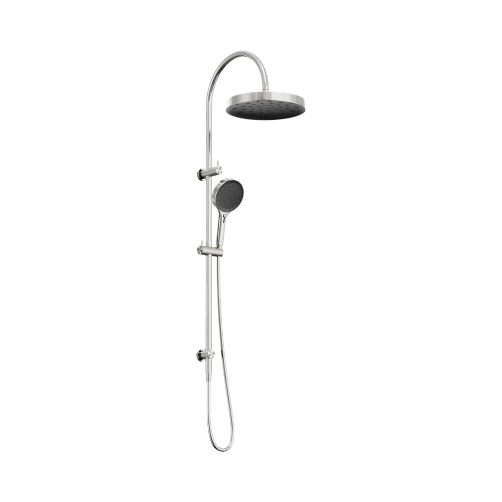 SERENITY TWIN SHOWER BRUSHED NICKEL Nero tapware