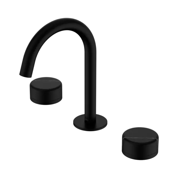 Serenity Basin Set Arc Spout Matte Black Trim Nero tapware
