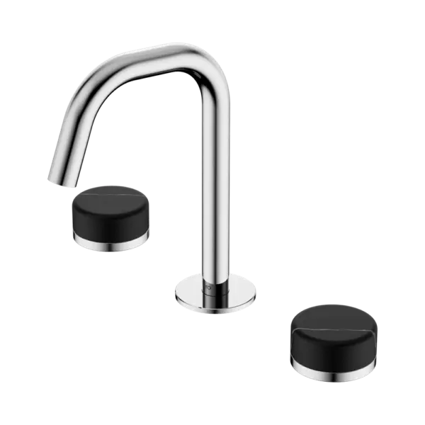 Serenity Basin Set Edge Spout Chrome Trim Nero tapware