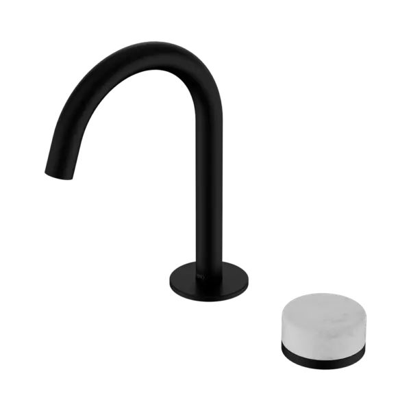 Serenity Progressive Basin Mixer Arc Spout Matte Black Trim Nero tapware