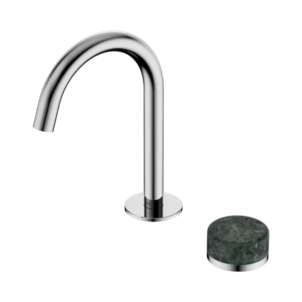Serenity Progressive Basin Mixer Arc Spout Chrome Trim Nero tapware