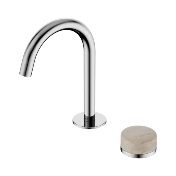 Serenity Progressive Basin Mixer Arc Spout Chrome Trim Nero tapware