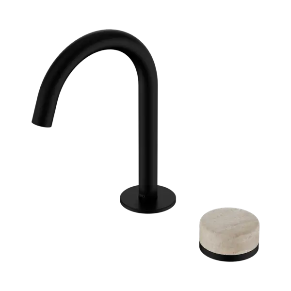 Serenity Progressive Basin Mixer Arc Spout Matte Black Trim Nero tapware