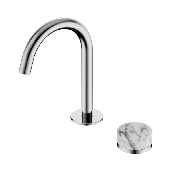 Serenity Progressive Basin Mixer Arc Spout Chrome Trim Nero tapware
