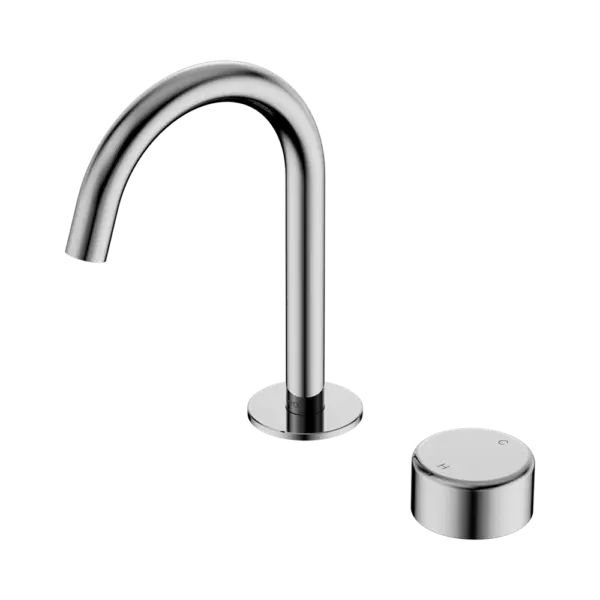 Serenity Progressive Basin Mixer Arc Spout Chrome Trim Nero tapware
