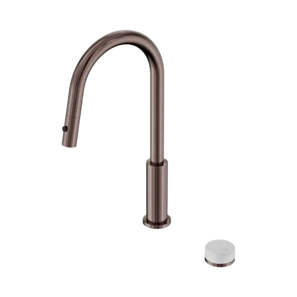 Serenity Progressive Pull Out Kitchen Set with Brushed Bronze Trim Nero tapware