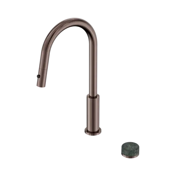 Serenity Progressive Pull Out Kitchen Set with Brushed Bronze Trim Nero tapware