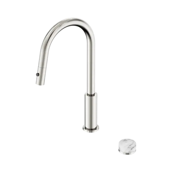 Serenity Progressive Pull Out Kitchen Set with Brushed Nickel Trim Nero tapware