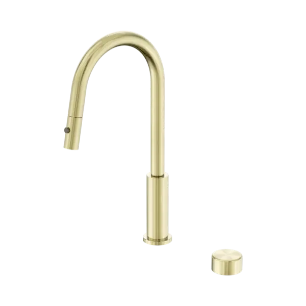Serenity Progressive Pull Out Kitchen Set with Brushed Gold Trim Nero tapware