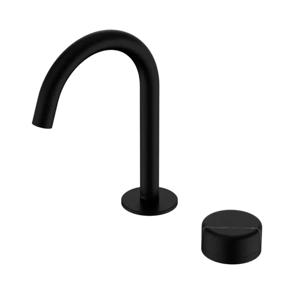 Serenity Progressive Basin Mixer Arc Spout Matte Black Trim Nero tapware
