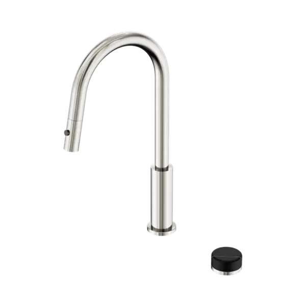 Serenity Progressive Pull Out Kitchen Set with Brushed Nickel Trim Nero tapware