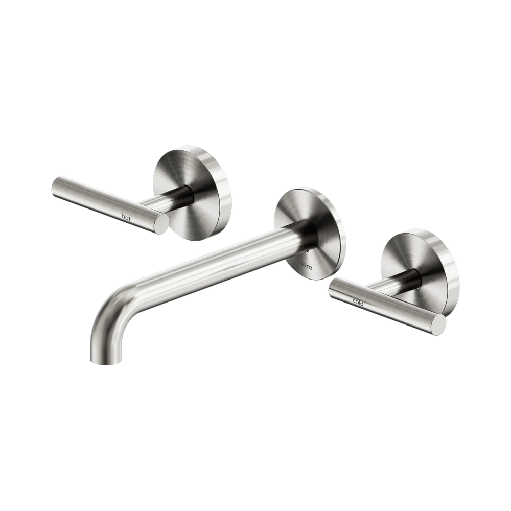 Mecca Lever Wall Basin / Bath Set 160 / 185 / 220mm Spout Nero tapware