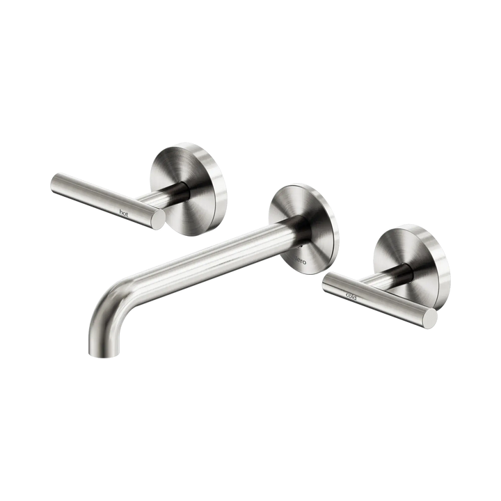 Mecca Lever Wall Basin / Bath Set 160 / 185 / 220mm Spout Nero tapware