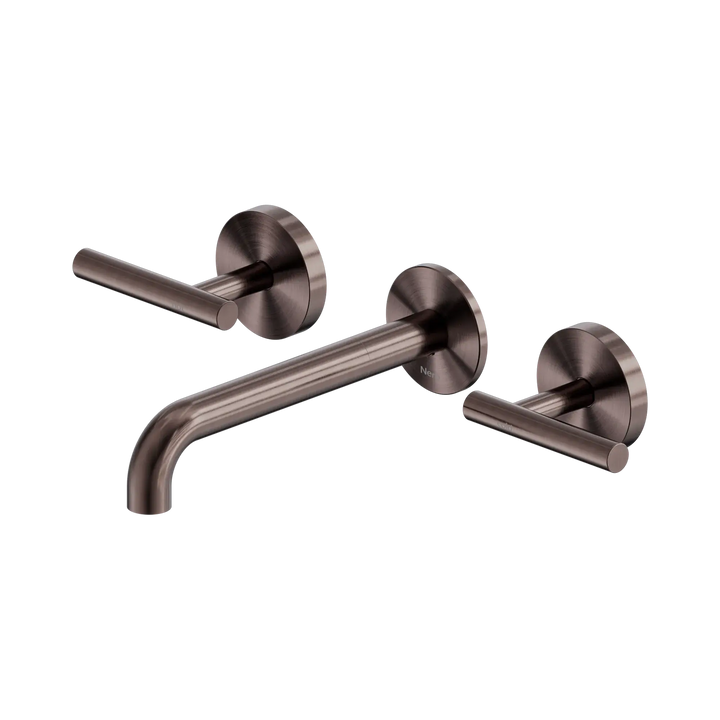 Mecca Lever Wall Basin / Bath Set 160 / 185 / 220mm Spout Nero tapware
