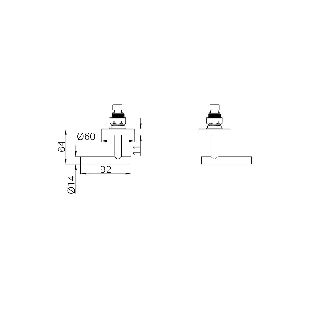 Mecca Lever Wall Top Assemblies Nero tapware