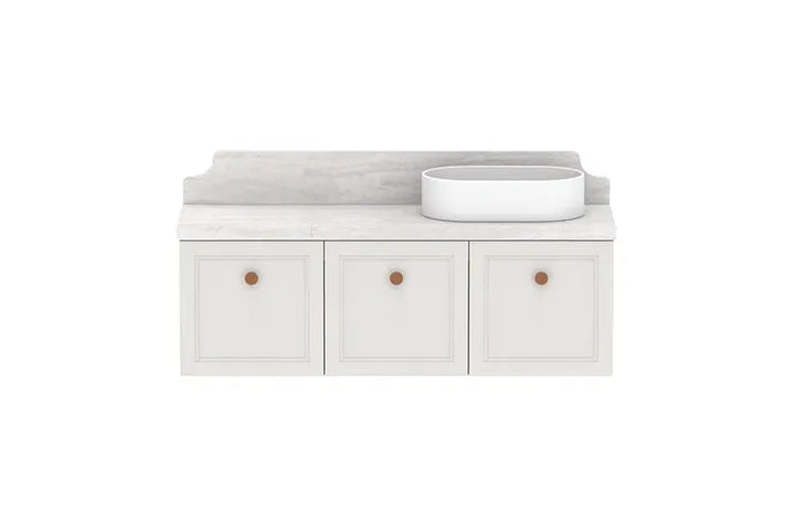 Mabel Ensuite (390mm depth) Door &amp; Drawer Vanity with stone top - wall hung or freestanding ADP