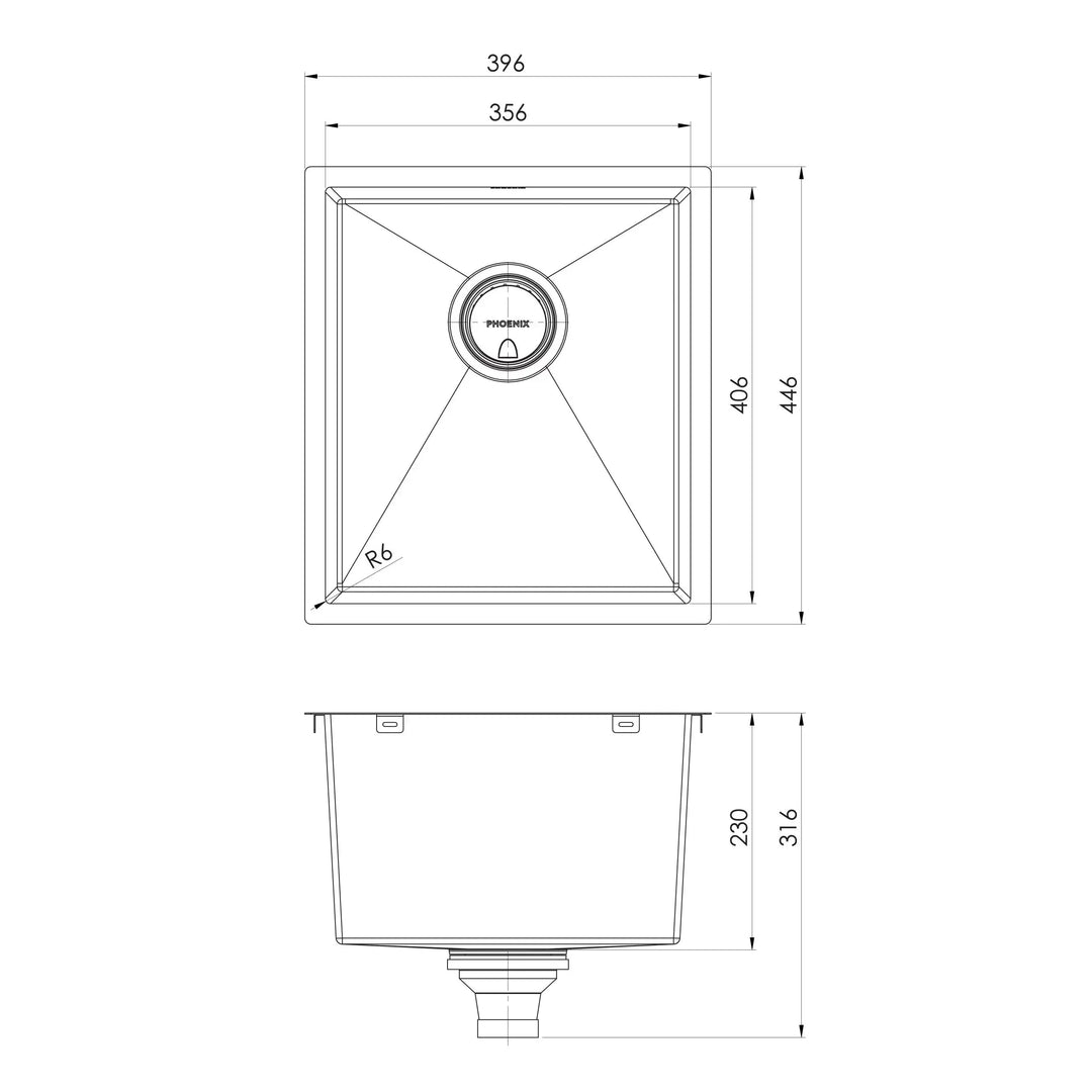 4000 Series Single Bowl Sink Phoenix