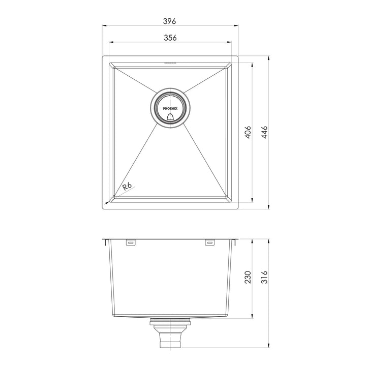 4000 Series Single Bowl Sink Phoenix