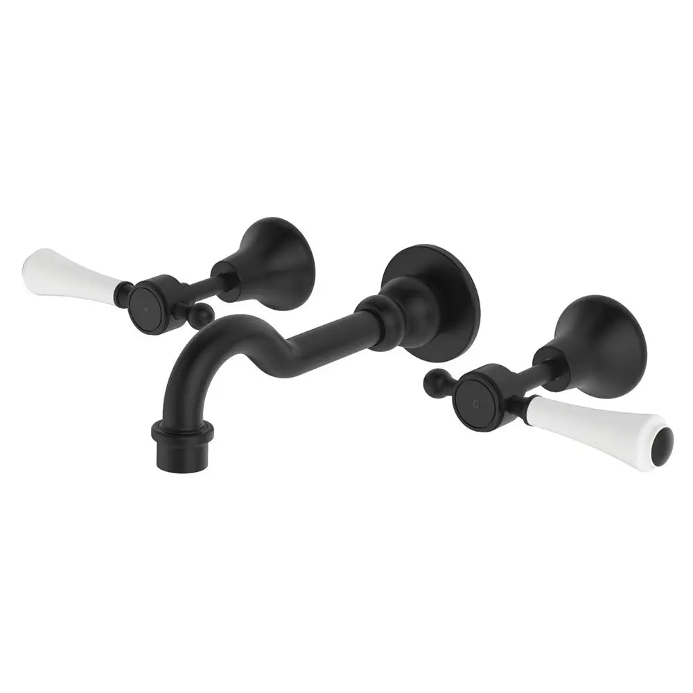 Lillian Lever Basin/Bath Wall Set with Metal or Ceramic Handle Fienza