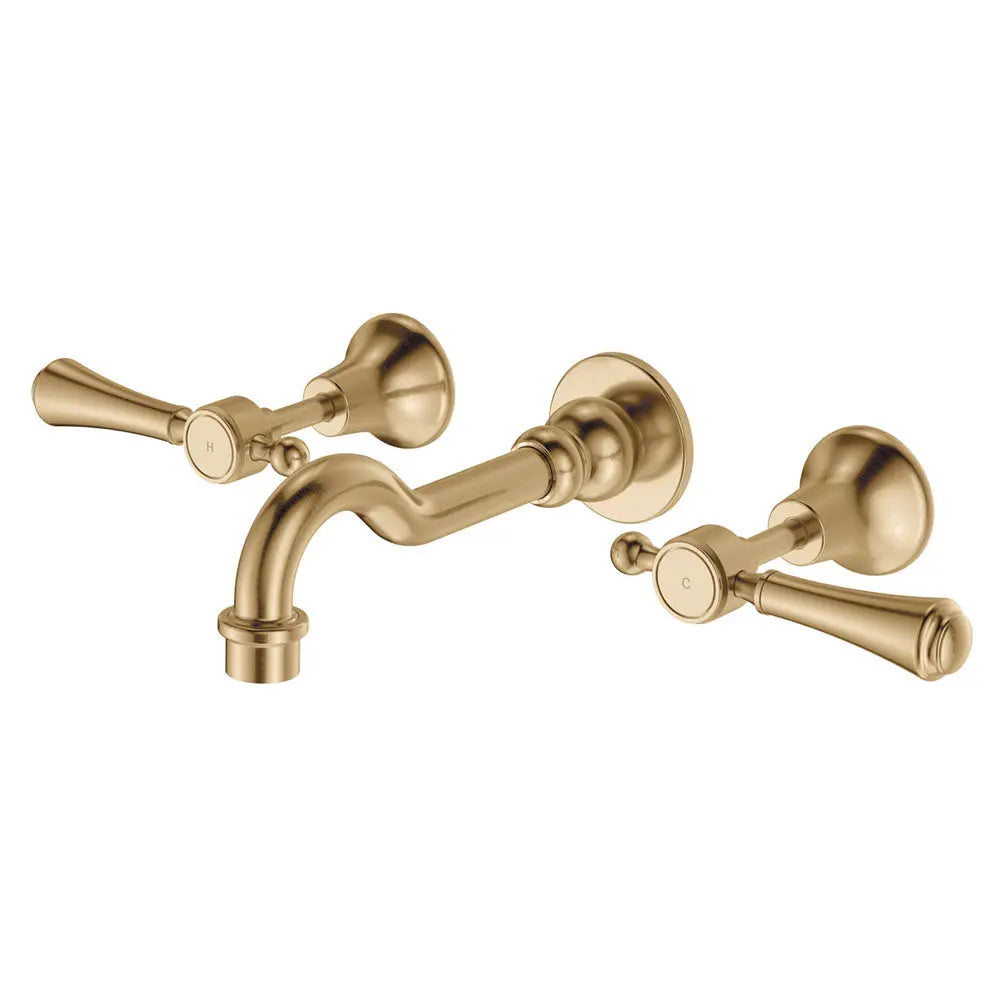 Lillian Lever Basin/Bath Wall Set with Metal or Ceramic Handle Fienza