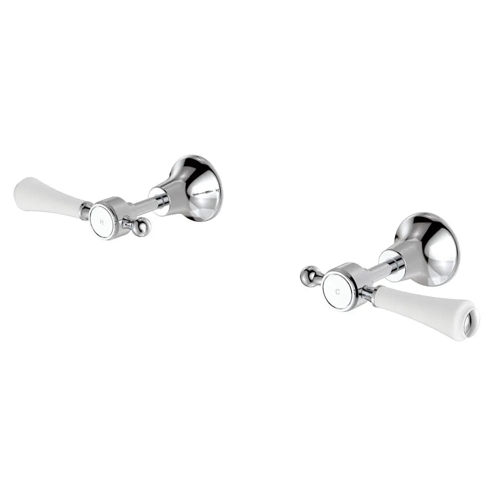 Lillian Lever Wall Top Assemblies with Metal or Ceramic Handle Fienza