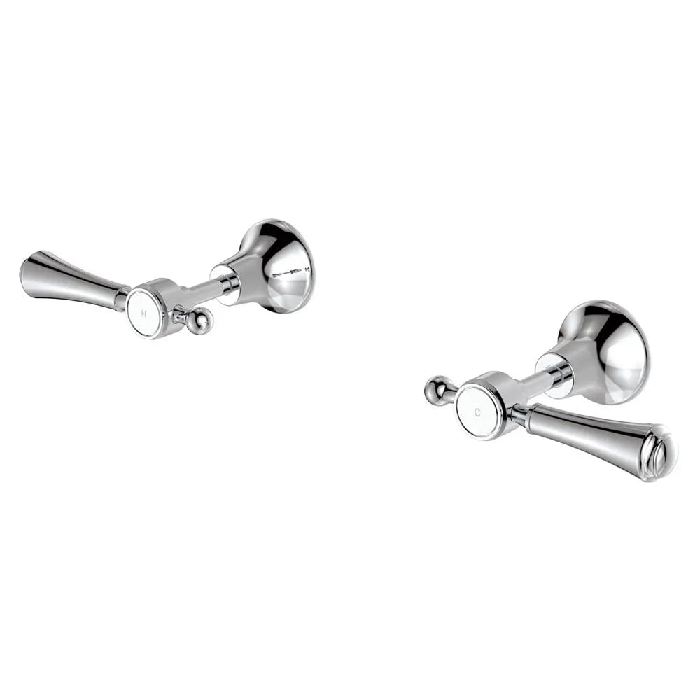 Lillian Lever Wall Top Assemblies with Metal or Ceramic Handle Fienza