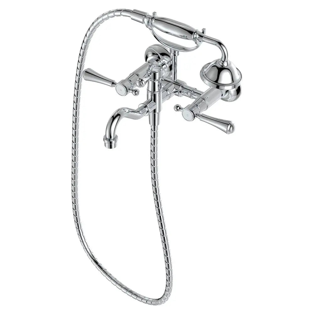 Lillian Lever Exposed Bath Tap Set with Hand Shower Fienza