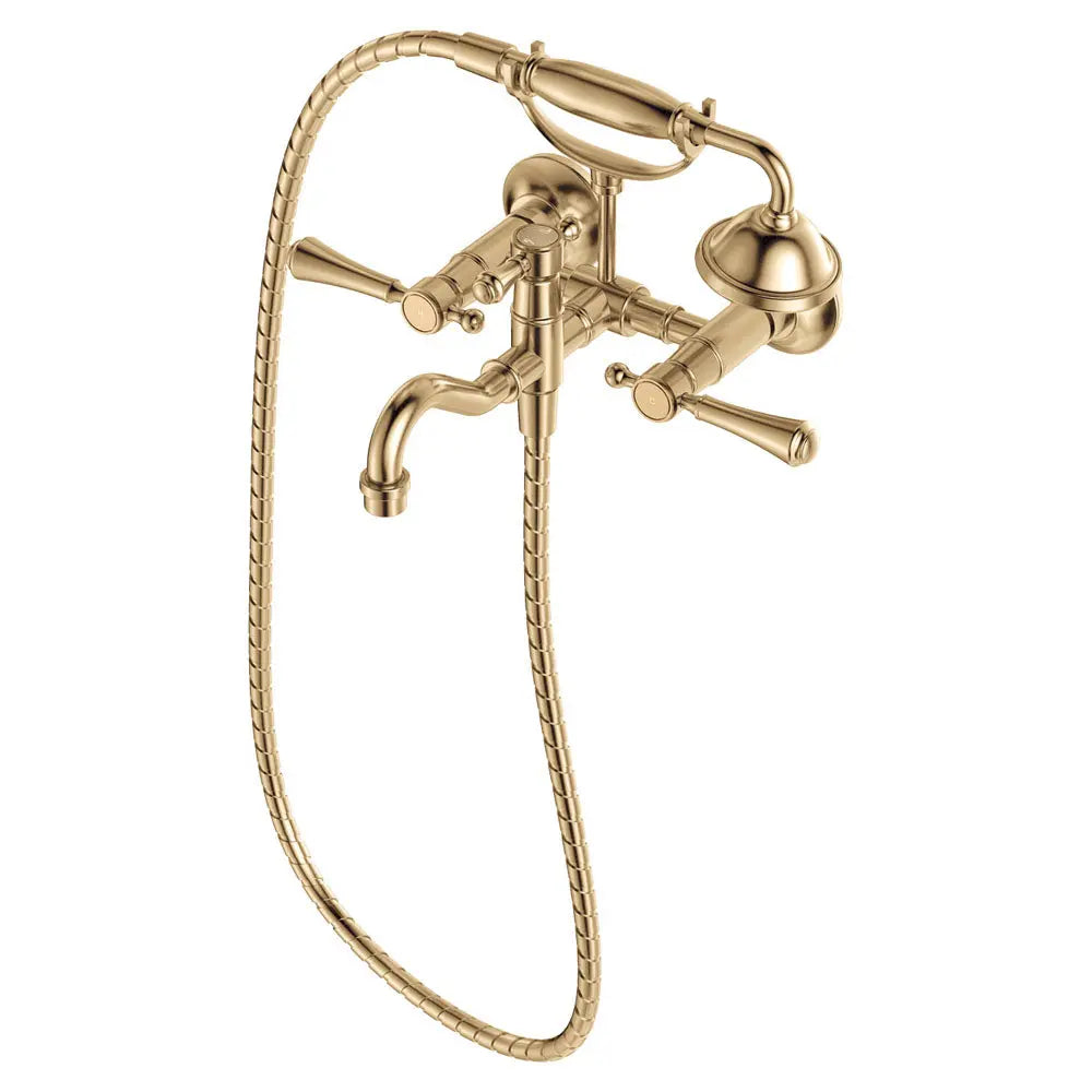 Lillian Lever Exposed Bath Tap Set with Hand Shower Fienza