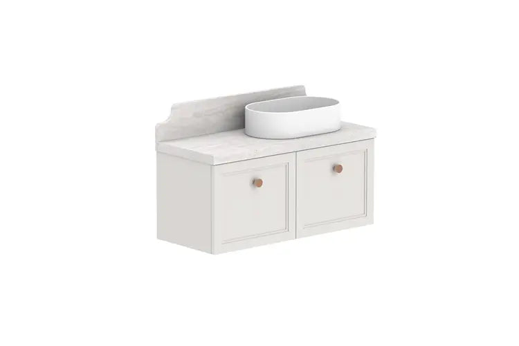 Mabel Ensuite (390mm depth) Door &amp; Drawer Vanity with stone top - wall hung or freestanding ADP