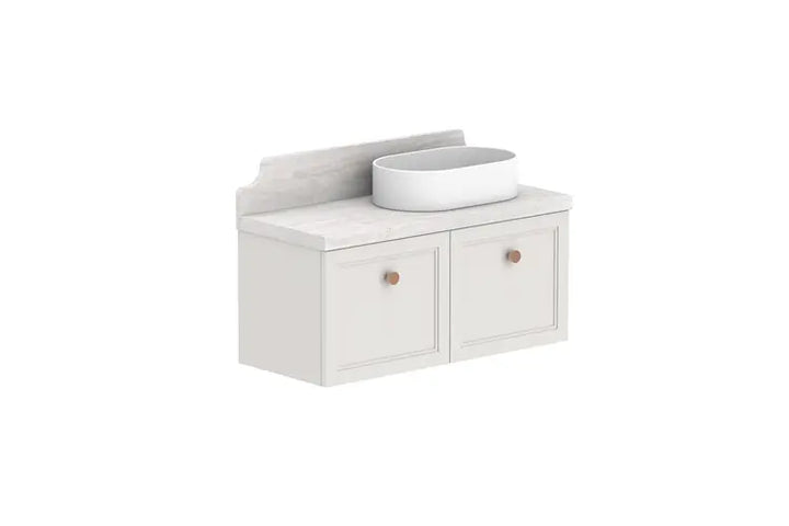 Mabel Ensuite (390mm depth) Door &amp; Drawer Vanity with stone top - wall hung or freestanding ADP
