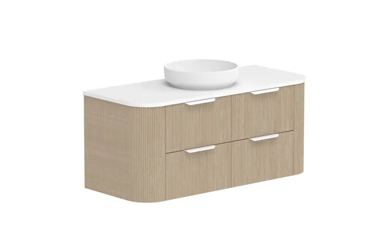 Thirroul Twin All-Drawer wall hung Vanity with stone top ADP