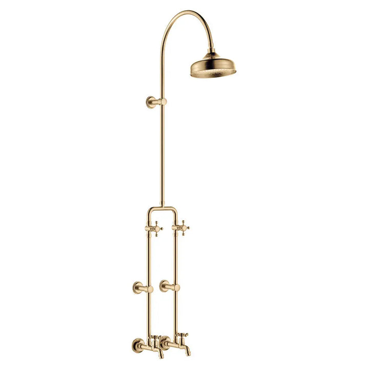Lillian Lever Exposed Rail Shower &amp; Bath Set Fienza