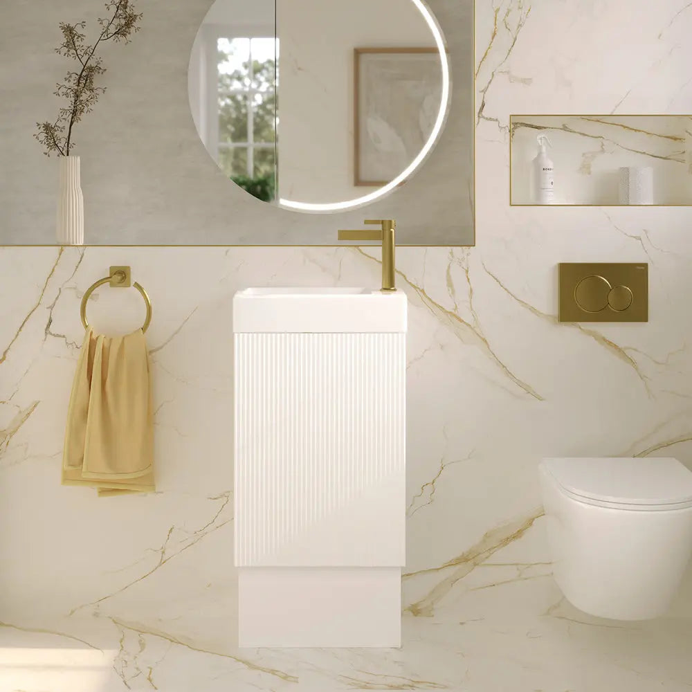 Minka 450mm Mini Vanity - Satin White Fienza