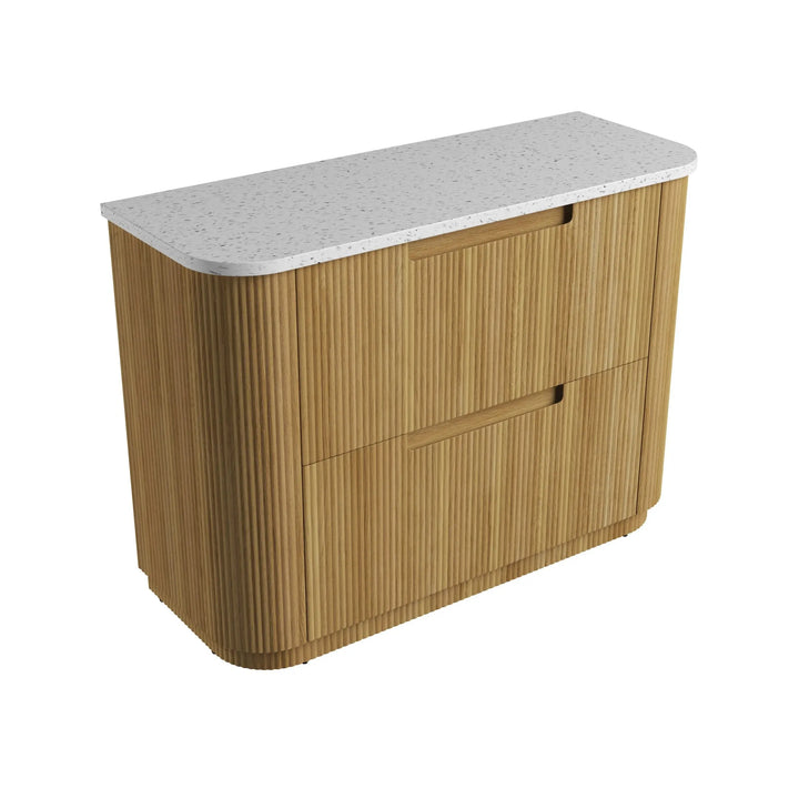 Varcelli Freestanding Fluted Curved Vanity with Stone Top Alex Group Aus