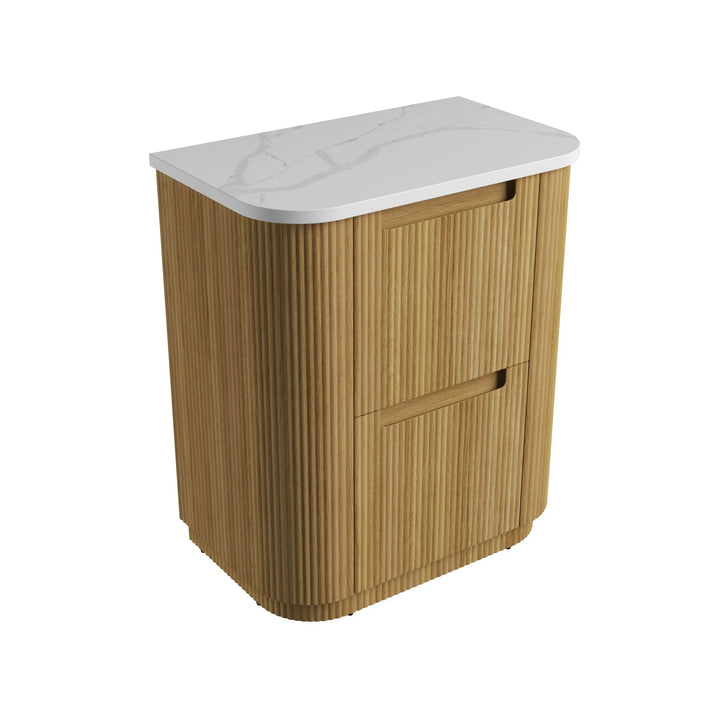Varcelli Freestanding Fluted Curved Vanity with Stone Top Alex Group Aus