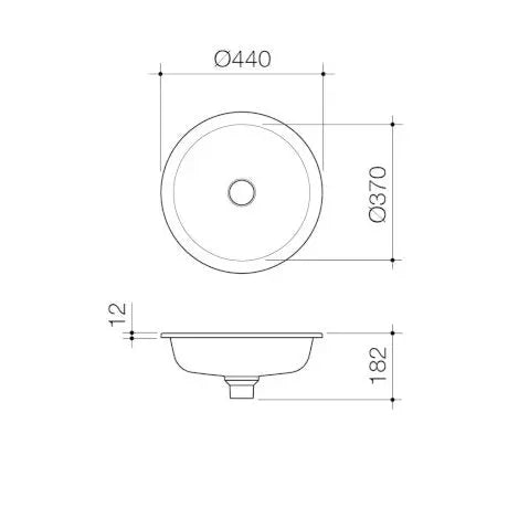 Liano II 440mm Round Under/Over Counter Basin - various finishes Caroma