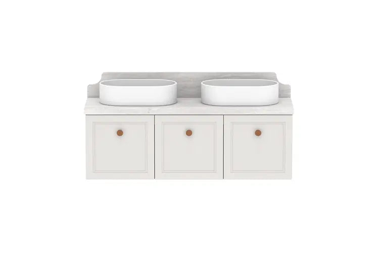 Mabel Ensuite (390mm depth) Door &amp; Drawer Vanity with stone top - wall hung or freestanding ADP