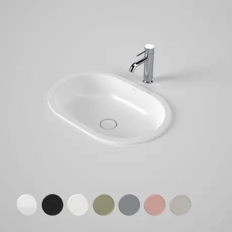 Liano II 580mm Pill Under/Over Counter Basin - various finishes Caroma