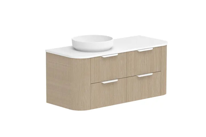 Thirroul Twin All-Drawer wall hung Vanity with stone top ADP