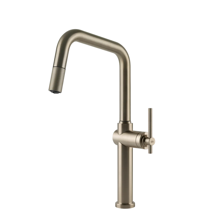 Gessi Habito Square Goose Neck Pull Out Mixer (On display) Gessi