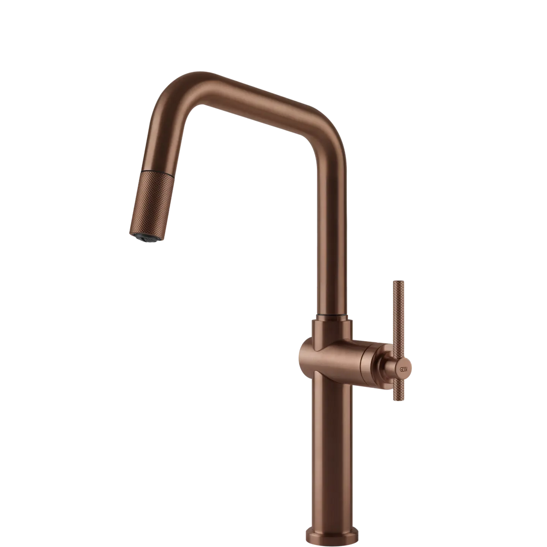 Gessi Habito Square Goose Neck Pull Out Mixer (On display) Gessi