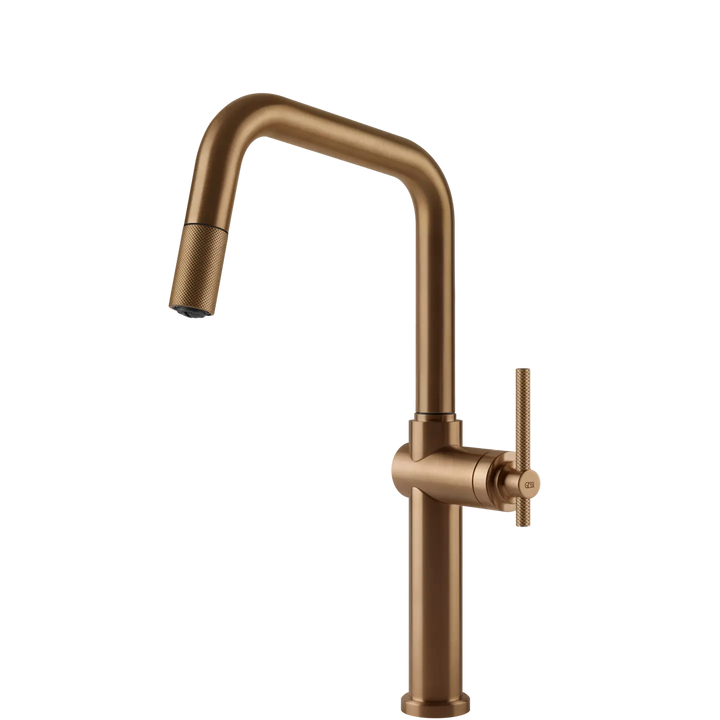 Gessi Habito Square Goose Neck Pull Out Mixer (On display) Gessi