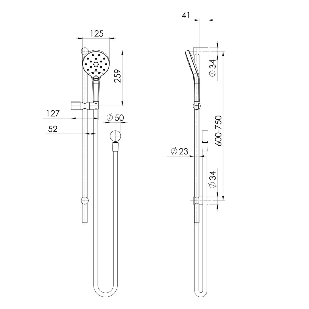 Ormond Rail Shower Phoenix